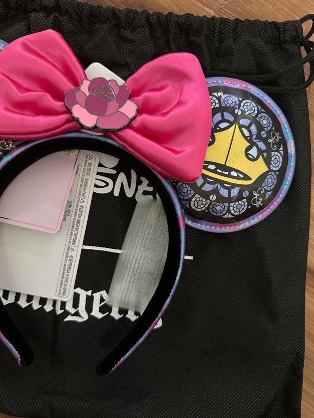 NWT Loungefly Disney Stained Glass Sleeping Beauty Aurora ears headband - Picture 3 of 4